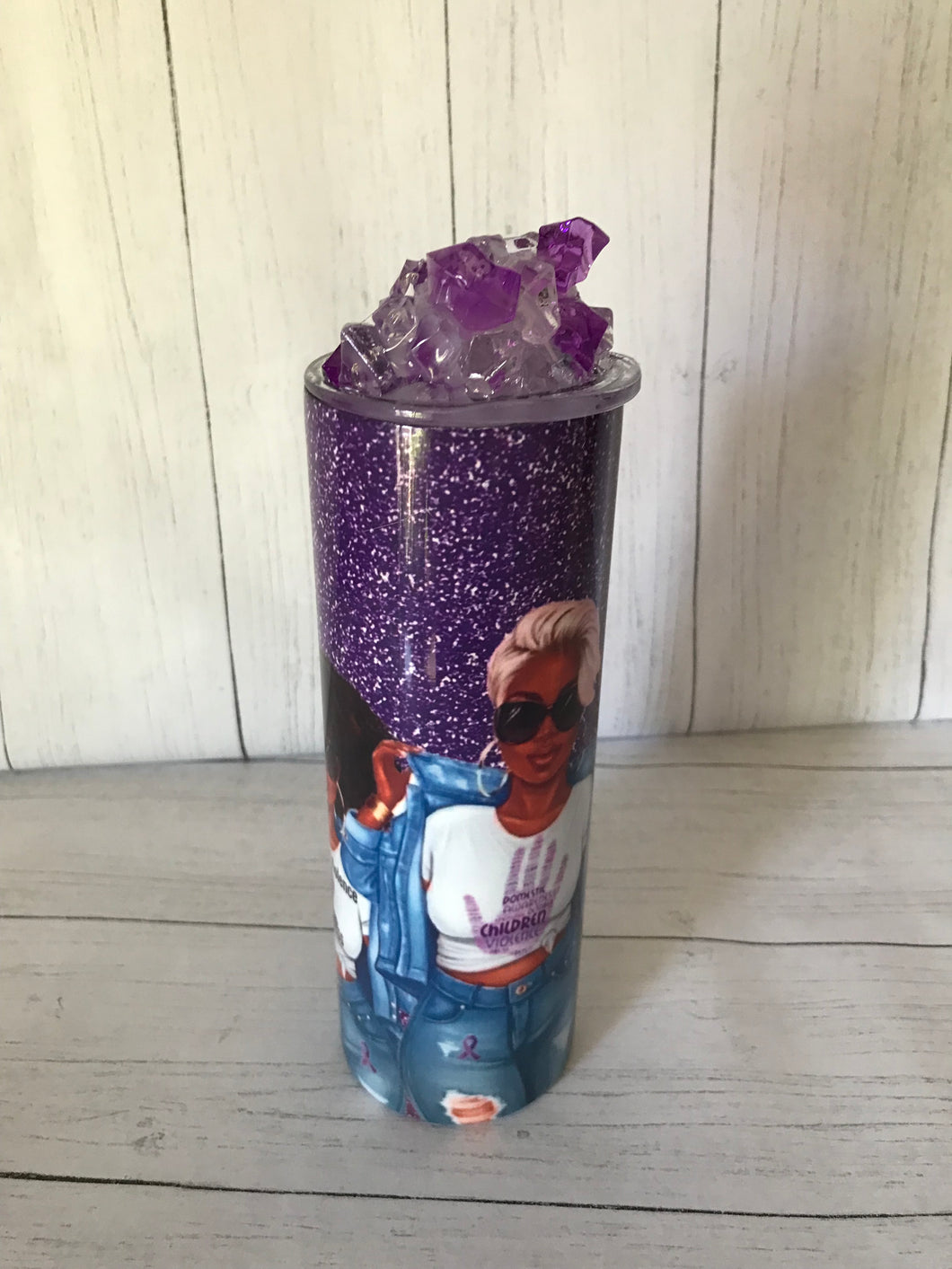 20 oz Domestic Violence Tumbler With Iced Topper $30.00