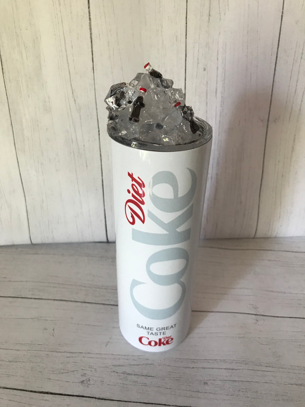 20 oz Diet Coke Tumbler with Iced Topper and miniture Coke Bottles $30.00