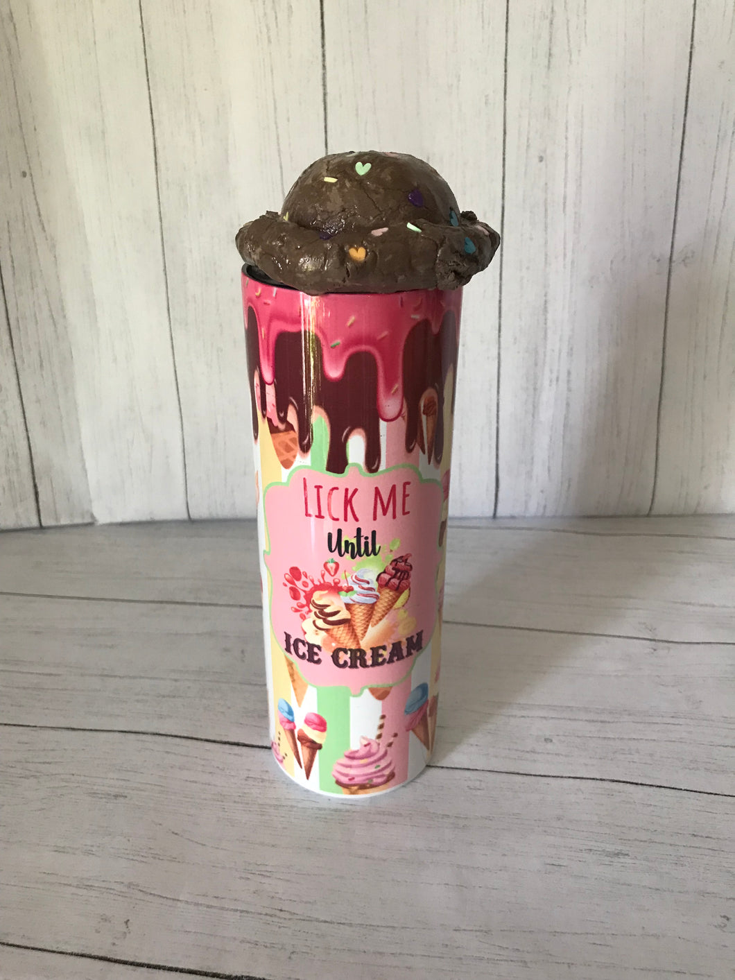 20 oz Ice Cream Tumbler With Faux Ice Cream Topper $30.00